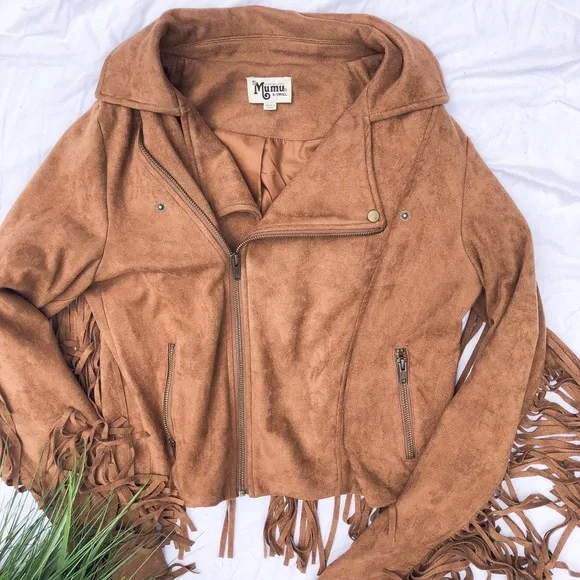 Show Me Your Mumu Suede Fringe Jacket - Picture 1 of 5